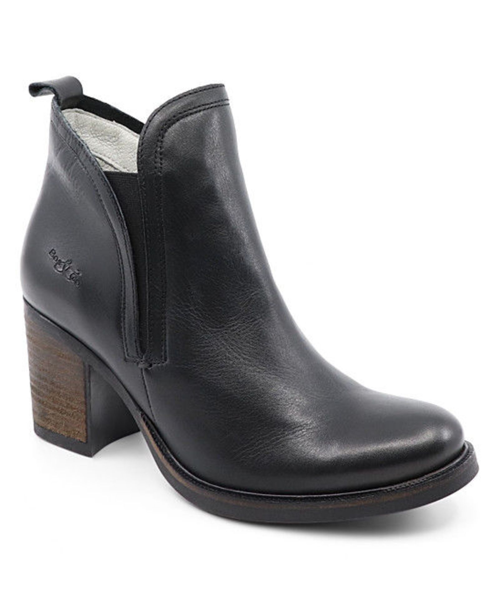 Bos. & Co. Black Belfielding Waterproof Leather Bootie (Uk Size:8/Euro Size:41) (New With Box) [Ref: