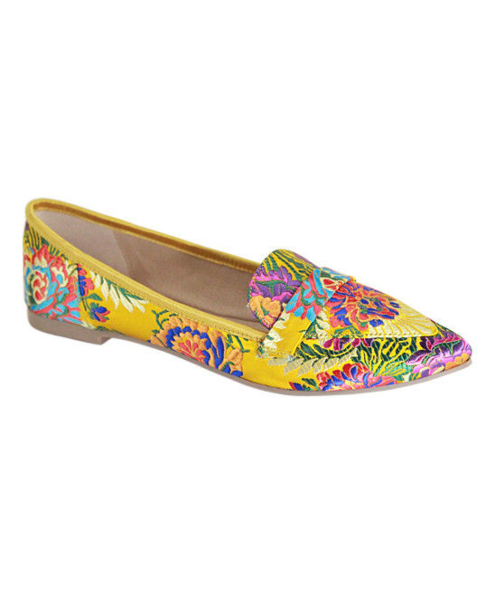 Bella Marie Yellow Floral Goodpoint Flat (Uk Size:6/Us Size:8.5) (New With Box) [Ref: 52911828-K-