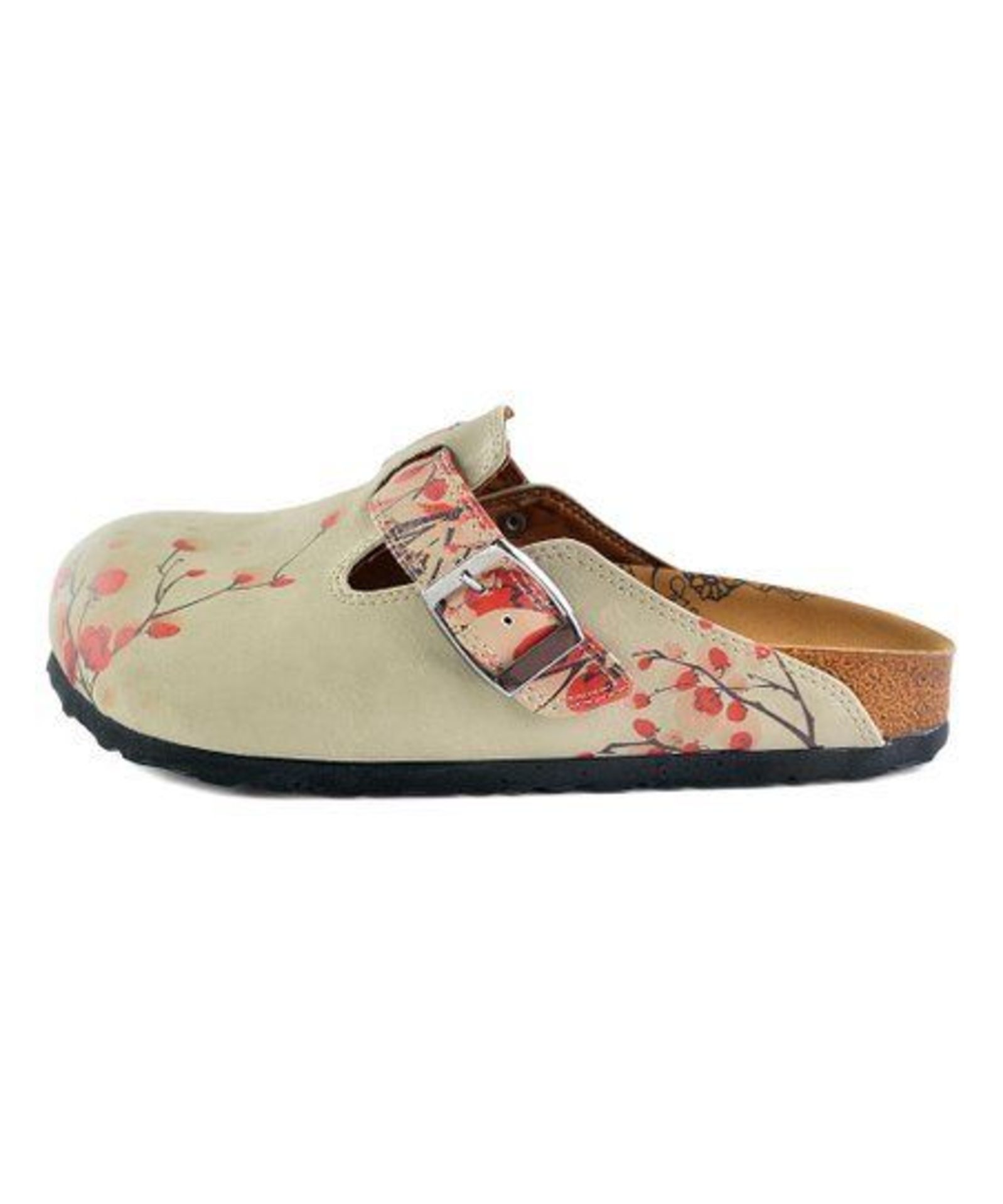 Calceo Cream & Red Floral Slip-On Mule Uk Size: Eur 35 (New With Box) [Ref: 48517104-G-002] - Image 4 of 4