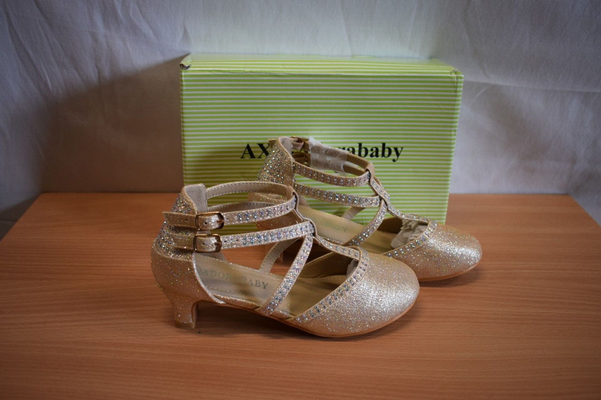 Adorababy Champagne Double-Buckle Pump (Uk Size:13/Us Size:1) (New With Box) [Ref: 43846116-M-002]