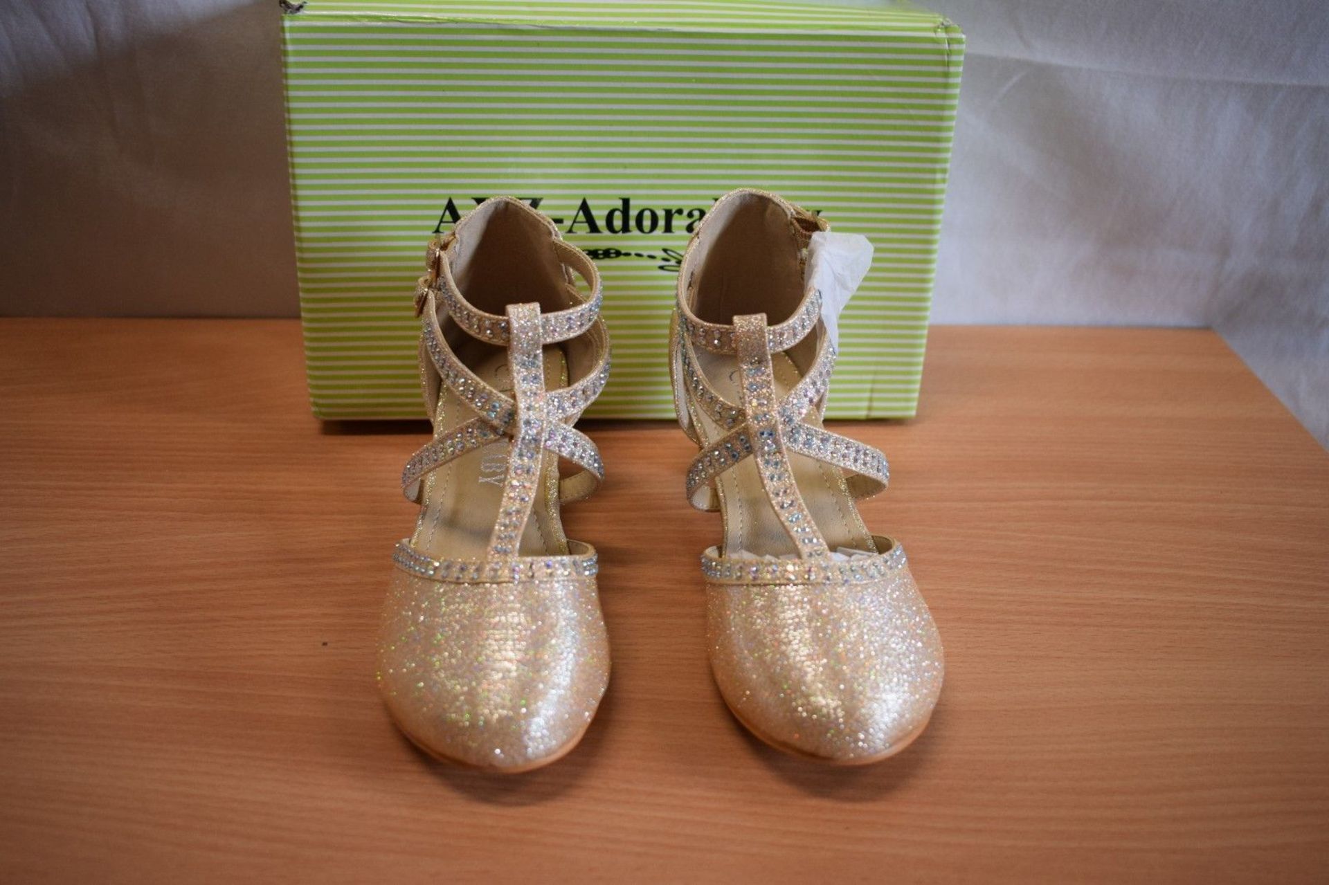 Adorababy Champagne Double-Buckle Pump (Uk Size:13/Us Size:1) (New With Box) [Ref: 43846116-M-002] - Image 2 of 4