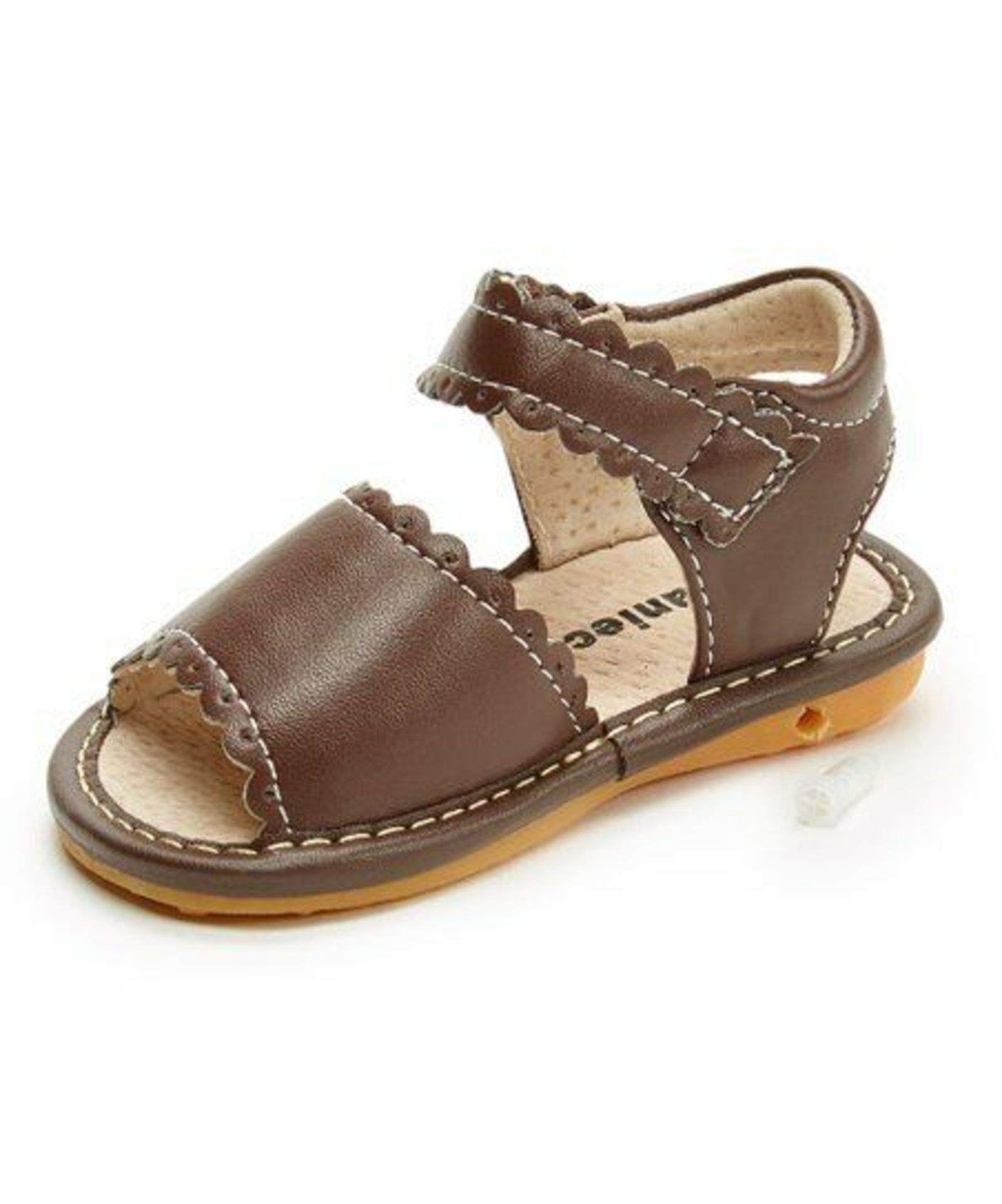 Laniecakes Brown Scallop Emily Squeaker Sandal (Uk Size:2/Us Size:3) (New Without Box) [Ref: - Image 2 of 2