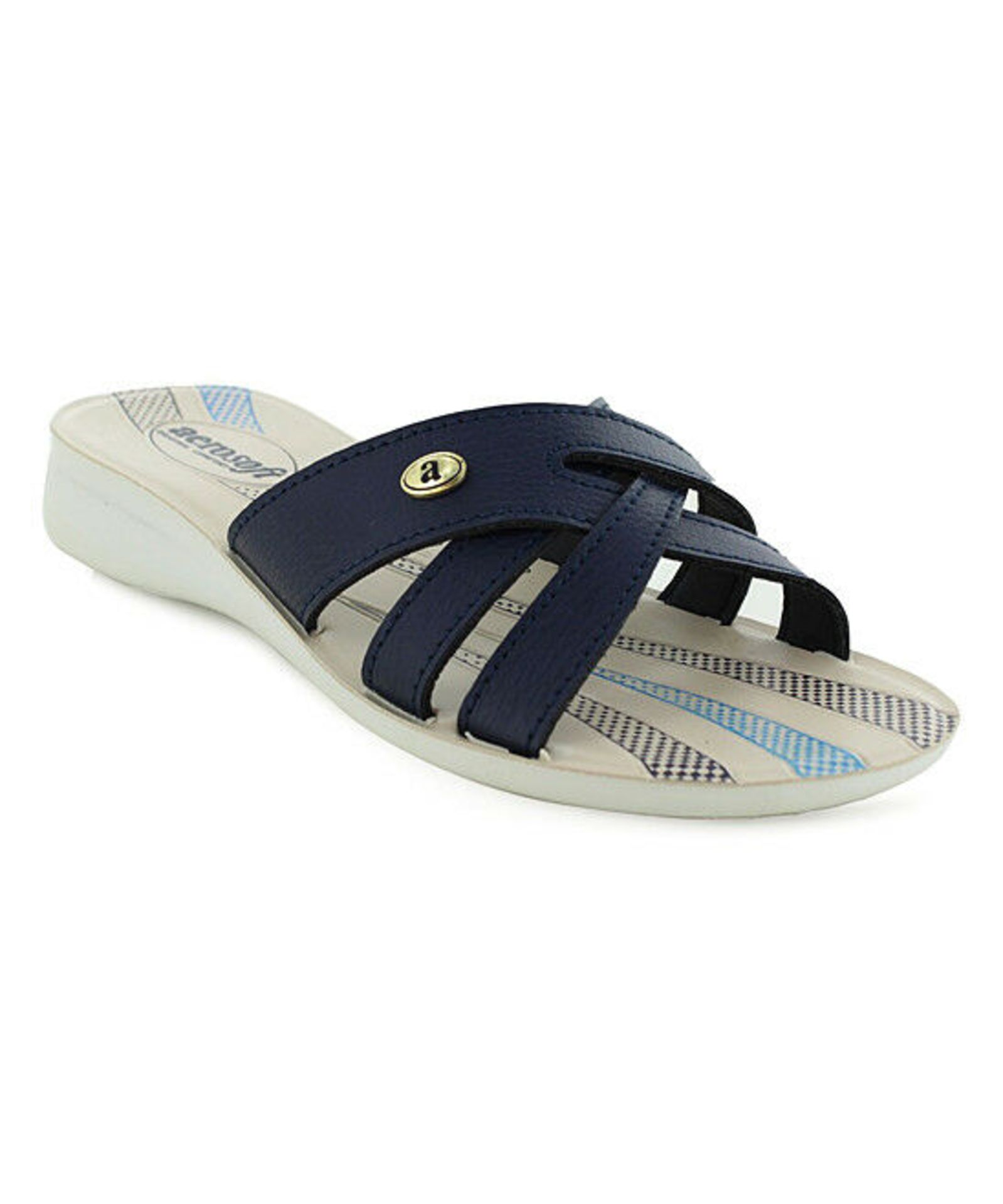 Aerosoft Navy Stripe Gladiator Sandal (Uk Size:4/Euro Size:37) (New With Box) [Ref: 53043214-D-001]