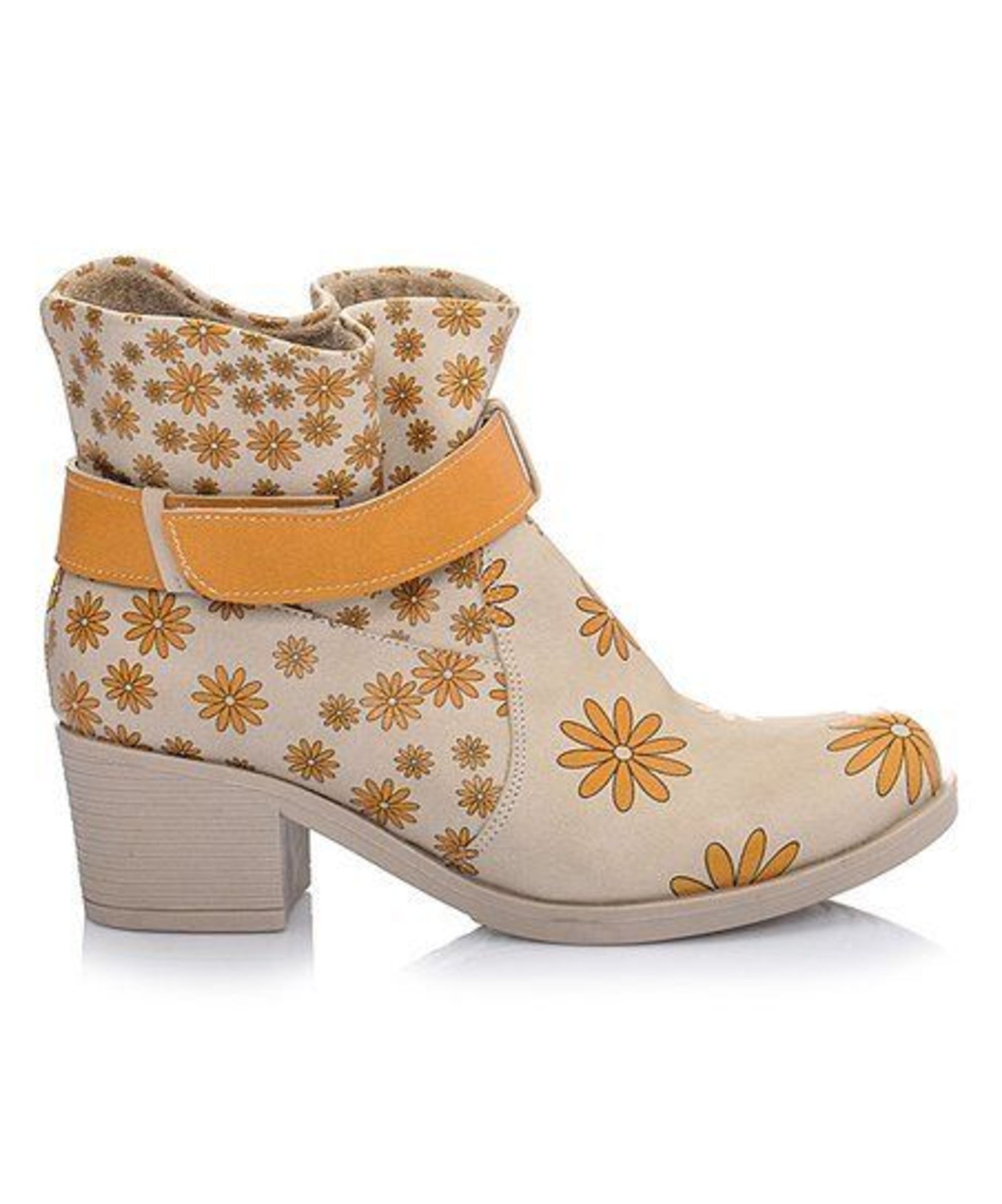 Calory Yellow & Beige Daisy Bootie (Uk Size:7/Euro Size:40) (New With Box) [Ref: 50727710-F-003] - Image 3 of 5