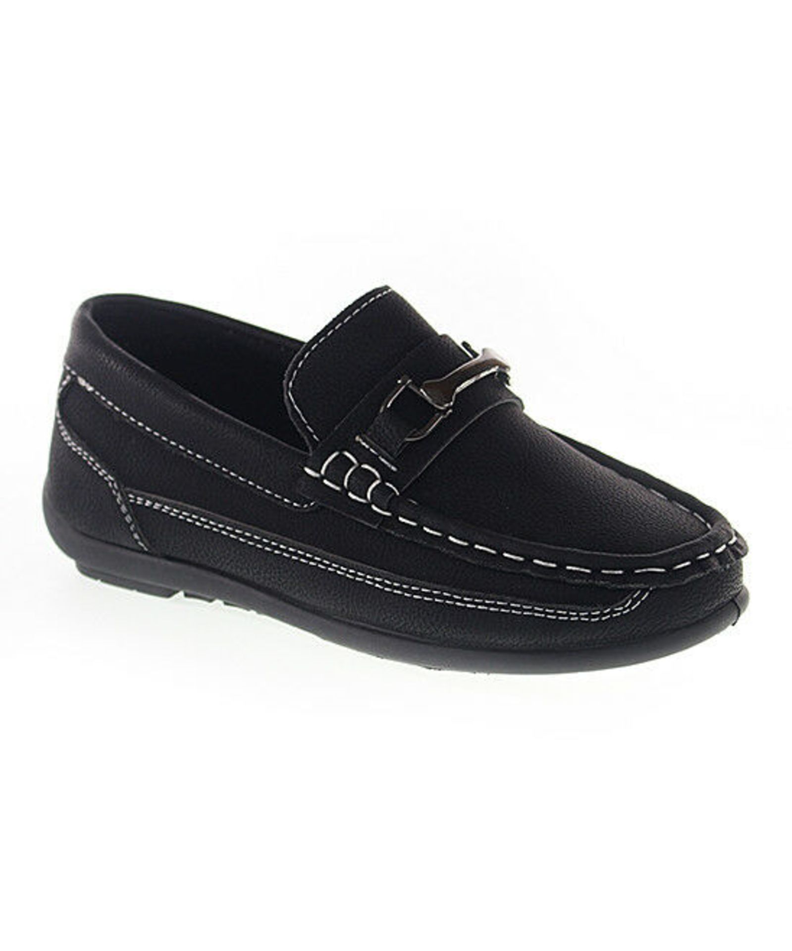 Josmo Black & Silver Bar Loafer (Uk Size:13/Us Size:1) (New With Box) [Ref: 699302643062-M-005]