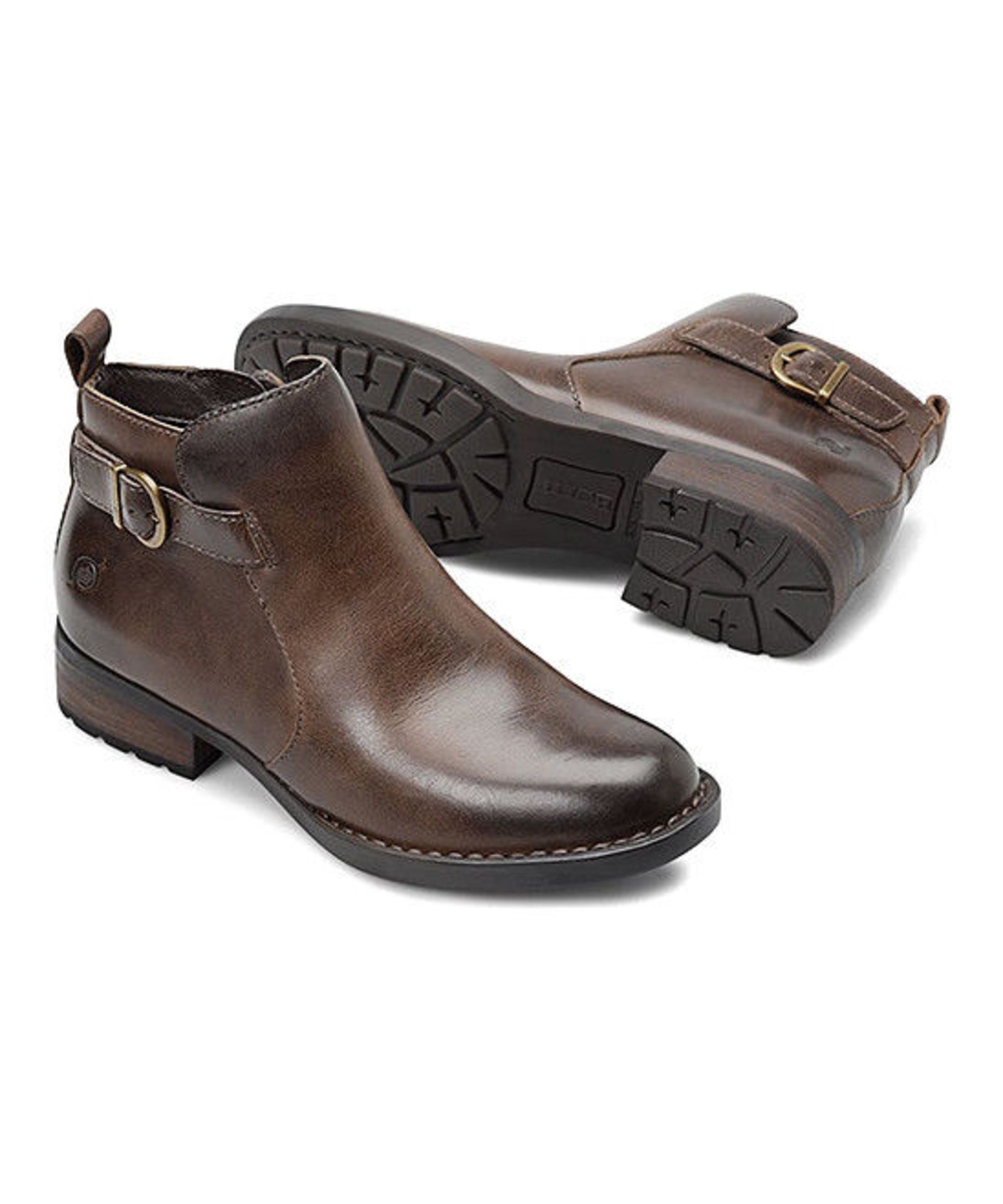 Børn Brown Timms Leather Bootie (Uk Size:7.5/Us Size:10) (New With Box) [Ref: 55334204-K-004]