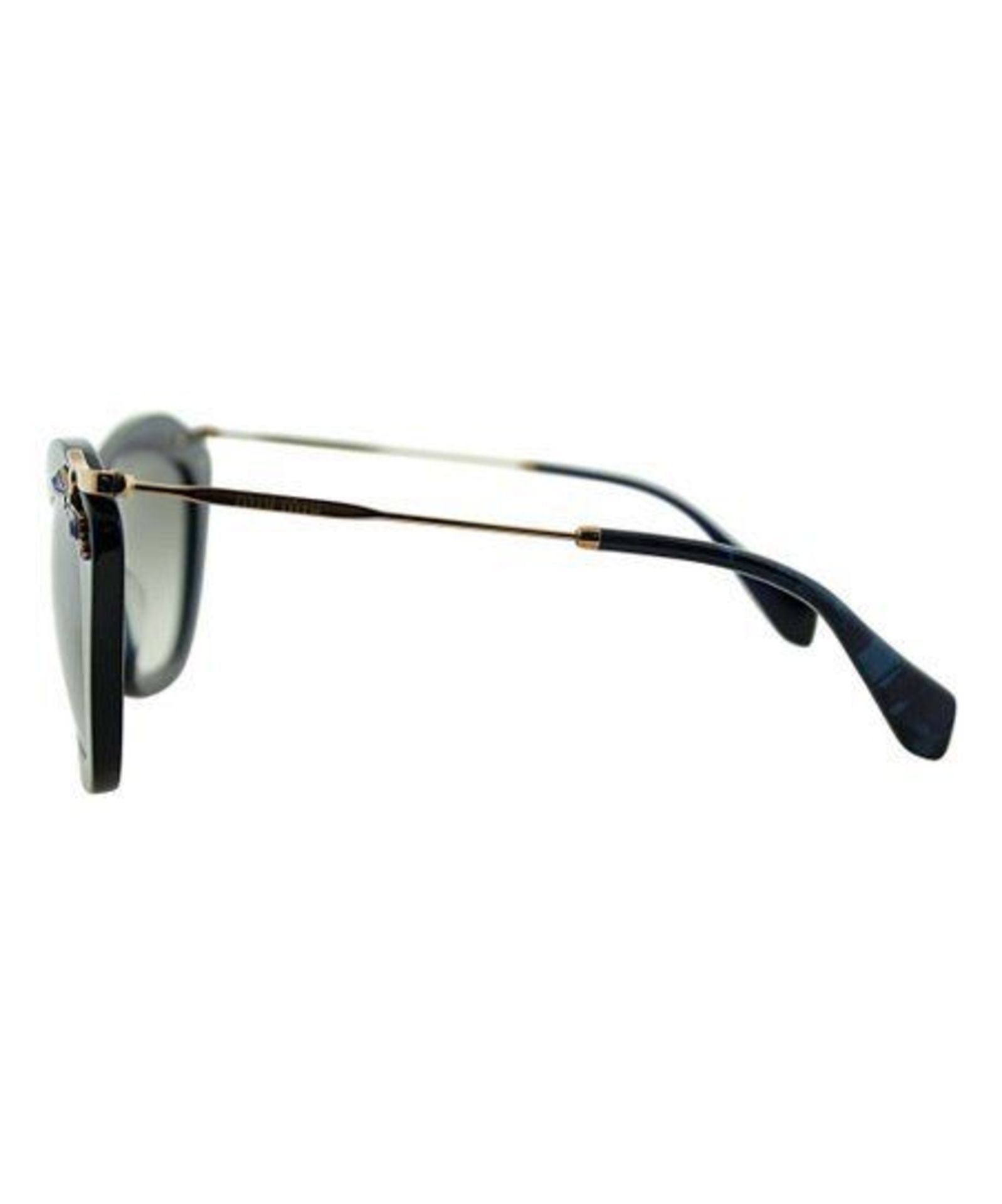 Miu Miu Blue Embellished Cat-Eye Sunglasses (New With Tags) [Ref: 40478595-Mi-Tub 9-Mi] - Image 3 of 3