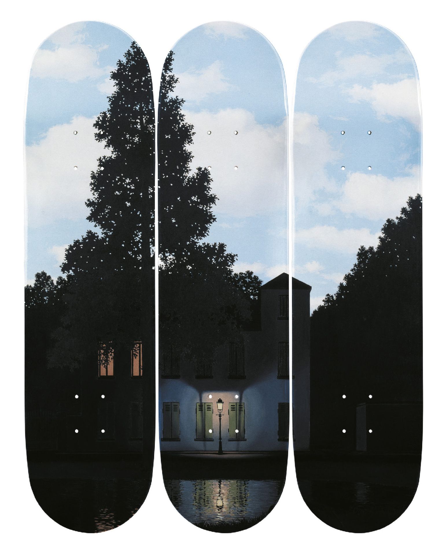 The Skateroom L’empire des lumières 3 skateboard - Edition of 250 80 x 20 cm each. [...]