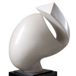 Lesne Marie-France (1953) Lyre blanche, 2010 - Lacquered ceramic - Unique piece - 48 [...]