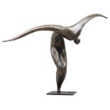 Fondacaro Jean- Marie (1956) L’envol - Bronze - 65 x 100 x 32 cm -