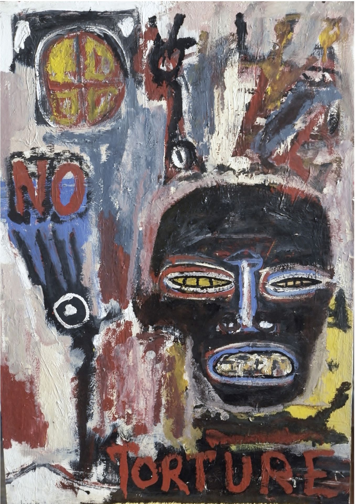 Liccia Dominique (1953) No torture - Mixed media - Signed on the lower left - 86 x 60 [...]