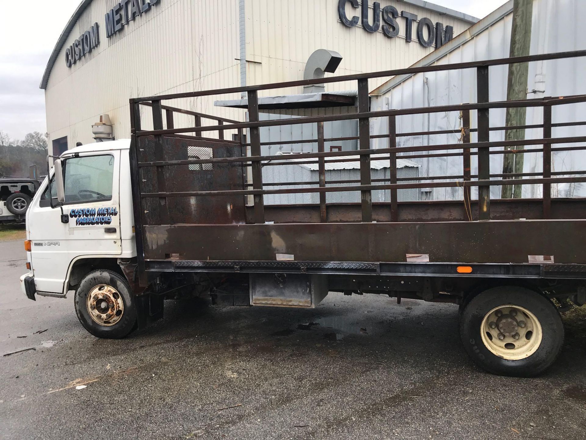 1994 Isuzu NPR, Diesel, 68,097 Miles Showing, 5 Spd, 18' Steel Flatbed w/ Sides, Needs Glow Plugs, R - Image 12 of 16