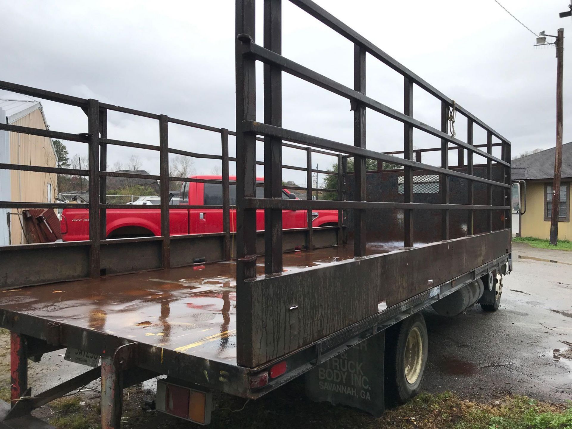 1994 Isuzu NPR, Diesel, 68,097 Miles Showing, 5 Spd, 18' Steel Flatbed w/ Sides, Needs Glow Plugs, R - Image 9 of 16