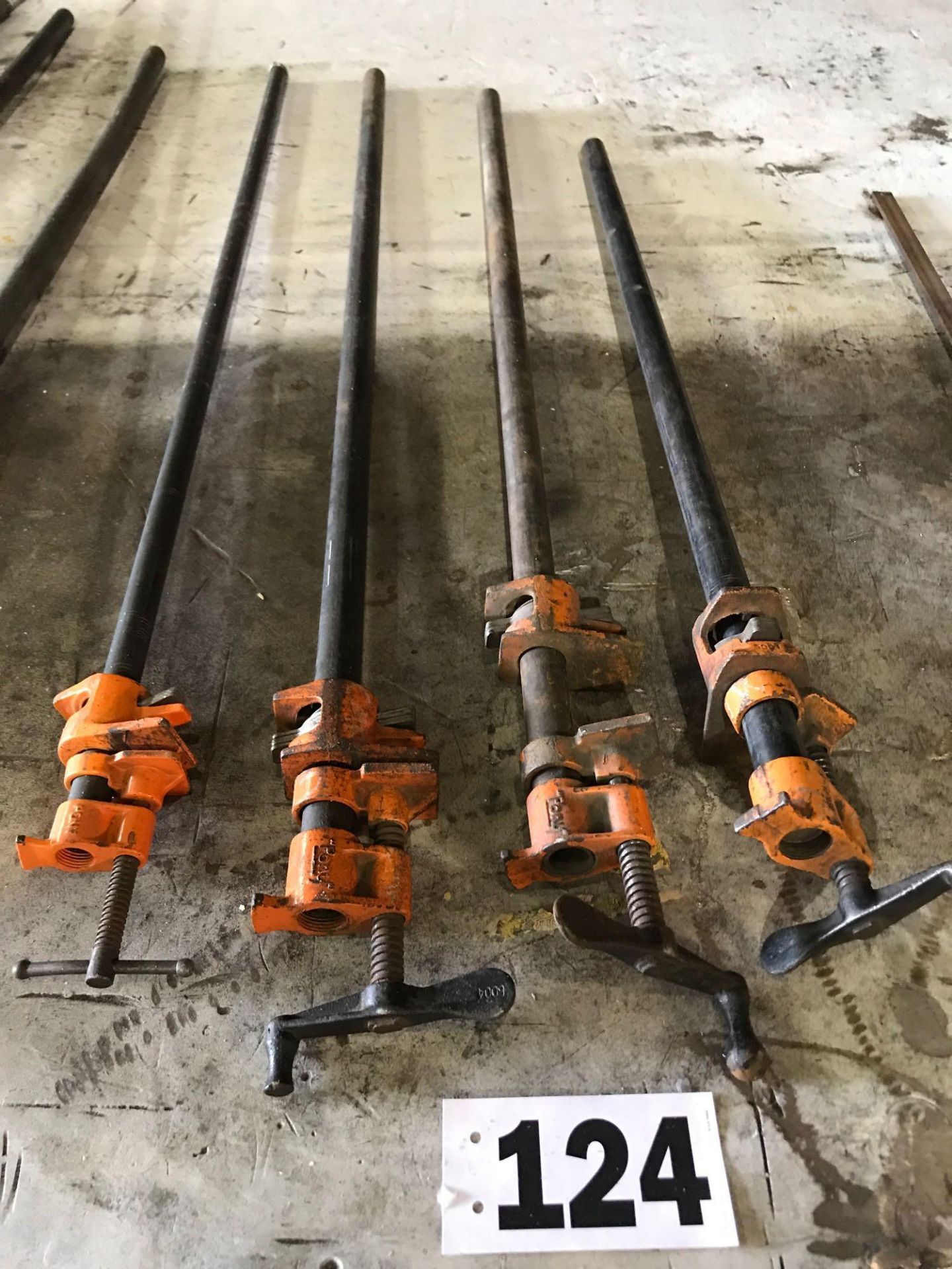 (3) Large Pipe Clamps