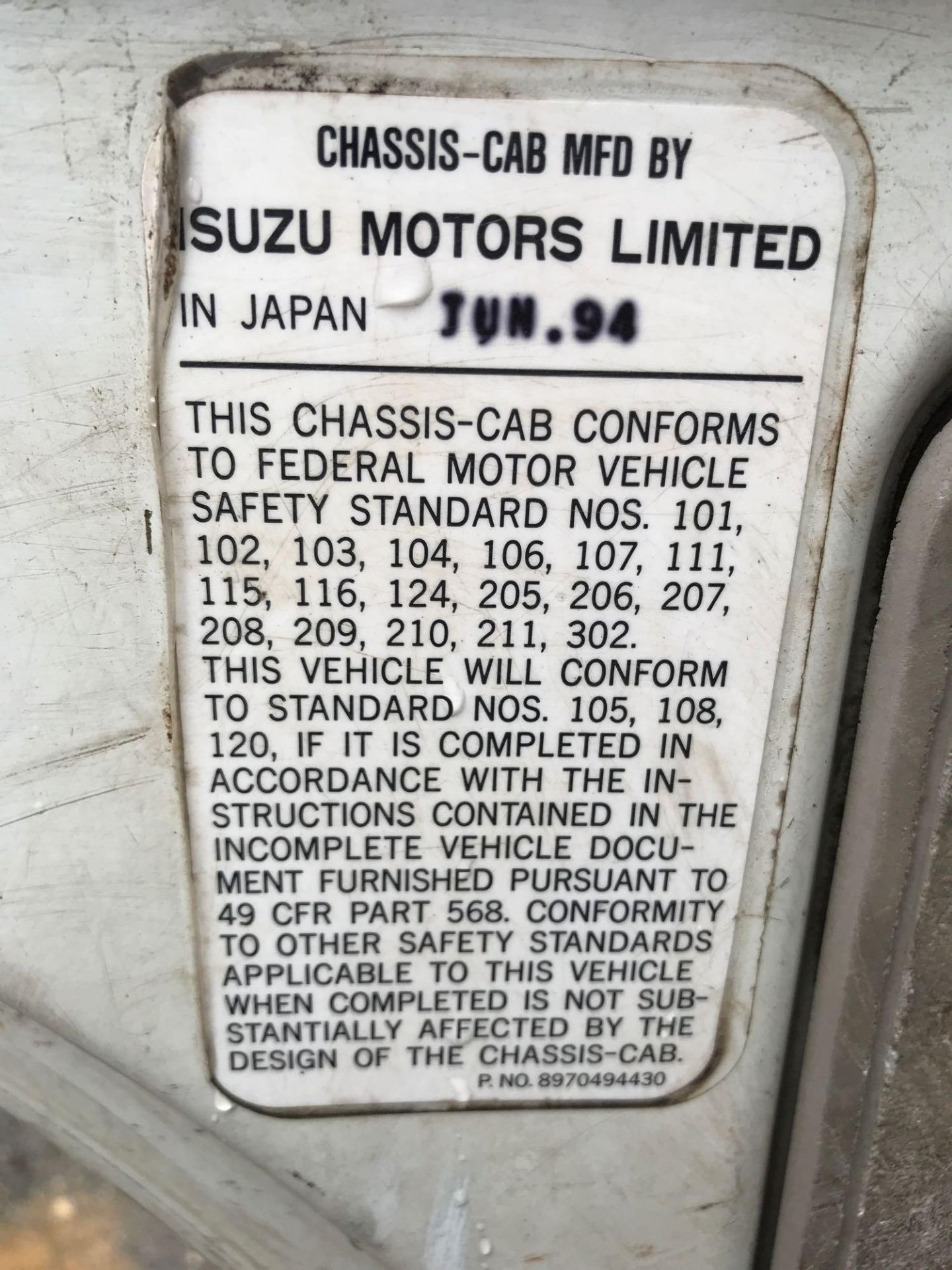 1994 Isuzu NPR, Diesel, 68,097 Miles Showing, 5 Spd, 18' Steel Flatbed w/ Sides, Needs Glow Plugs, R - Image 13 of 16