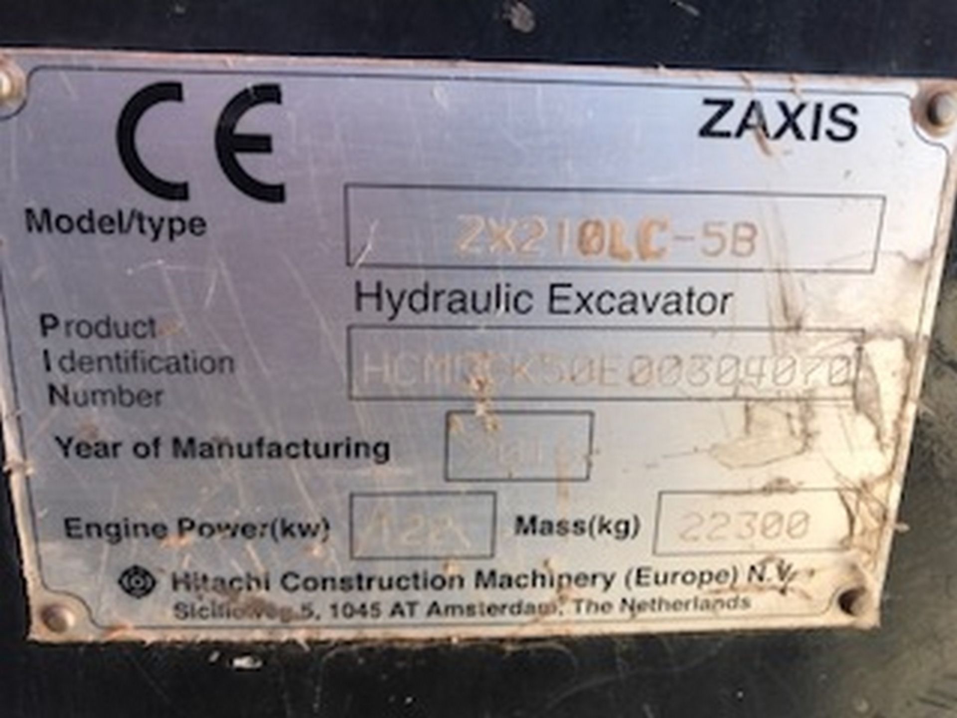 Hitachi ZX210LC-5B Excavator - 50P2-799 - Image 8 of 22