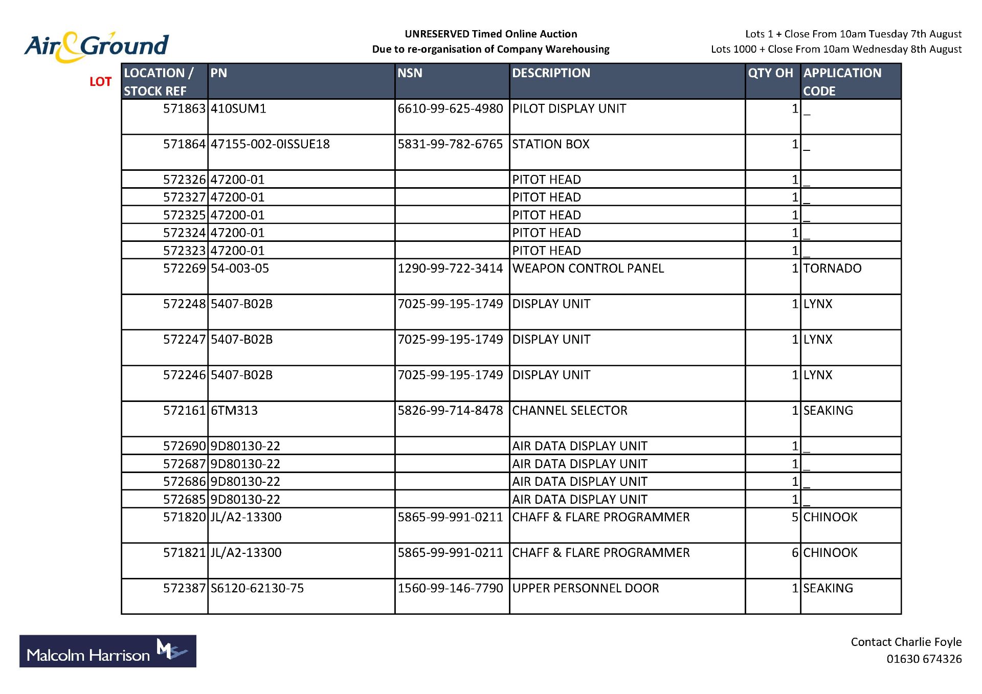 Qty Ex-Military Aviation Parts & Equipment - Image 2 of 3