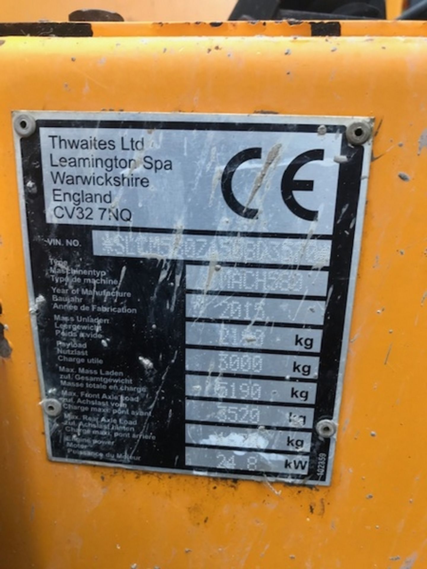 2015 Thwaites 3 tonne Dumper - Swivel Skip - Image 3 of 6