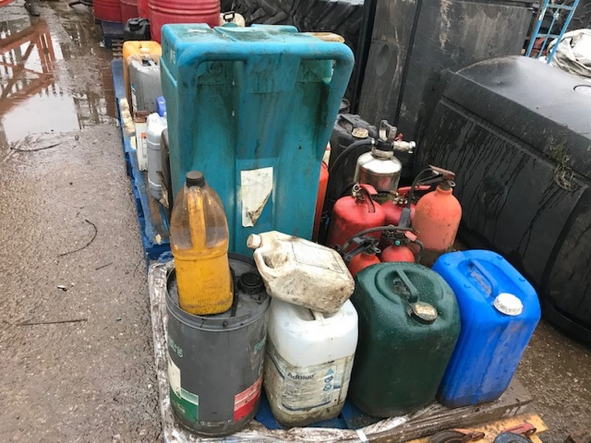 Pallet of Lubricants &amp; Fire Extinguishers - PL-57949