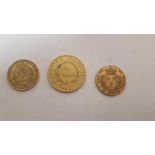 40 Francs or 1812, Louis 1815, 20 lires Carl Félix de Sardaigne 1828. Poids : 25,72 g. -