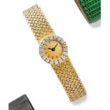 BUECHE GIROD. Montre de dame en or jaune 18K (750°/00). - Fin des années 50. [...]