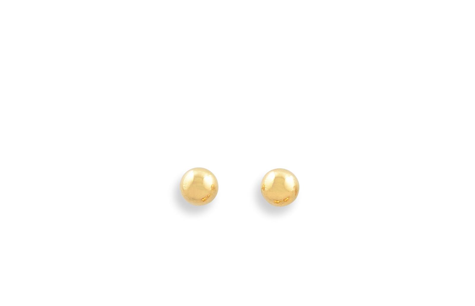 Paire de boutons d'oreilles à motif de bille en or jaune 18K (750°/00). - Fermoir [...]