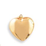 Pendentif coeur en or jaune 18K (750°/00). - Dimensions : 34 x 30 mm. Poids brut : [...]