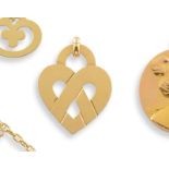 Dans le goût de POIRAY. Pendentif coeur en or jaune 18K (750°/00). - Dimensions : [...]