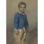Teofil KWIATKOWSKI (1809-1891). Portrait de jeune garçon au gilet bleu, [...]