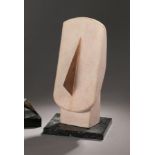 Iris VARGAS (Née en 1953). Tête moderne, 1985. Sculpture en pierre et cuivre. H : [...]