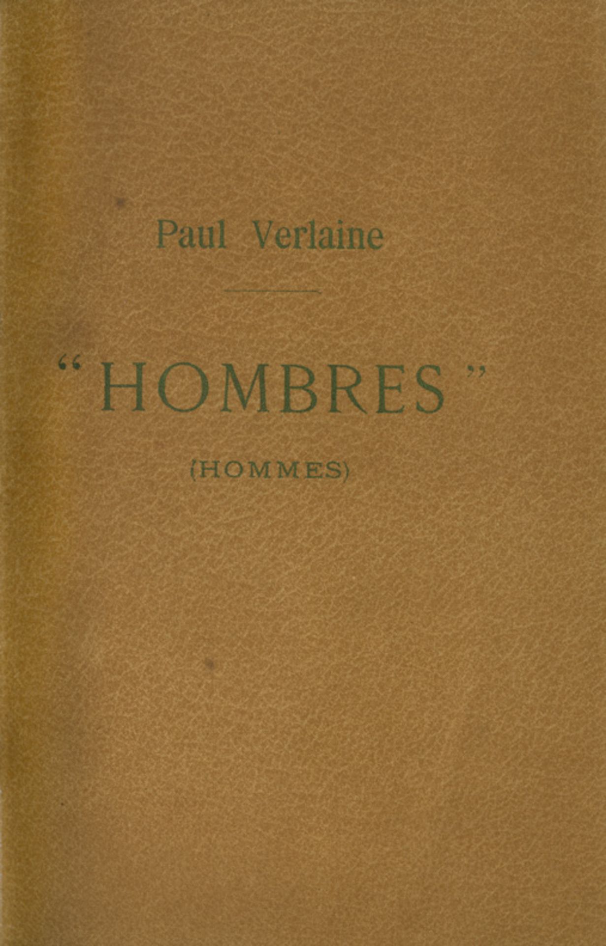 Paul VERLAINE [Arthur RIMBAUD]. - « Hombres » (Hommes). - Imprimé sous le [...]