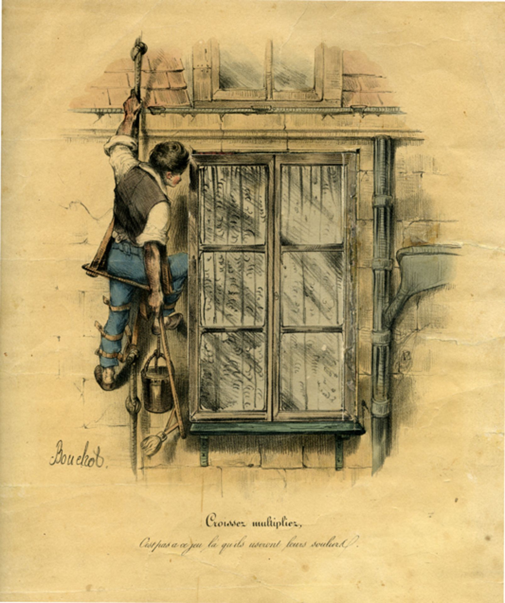 Henry BOUCHOT. Portes et Fenêtres, vers 1830. C’est amusant de gagner son argent [...]