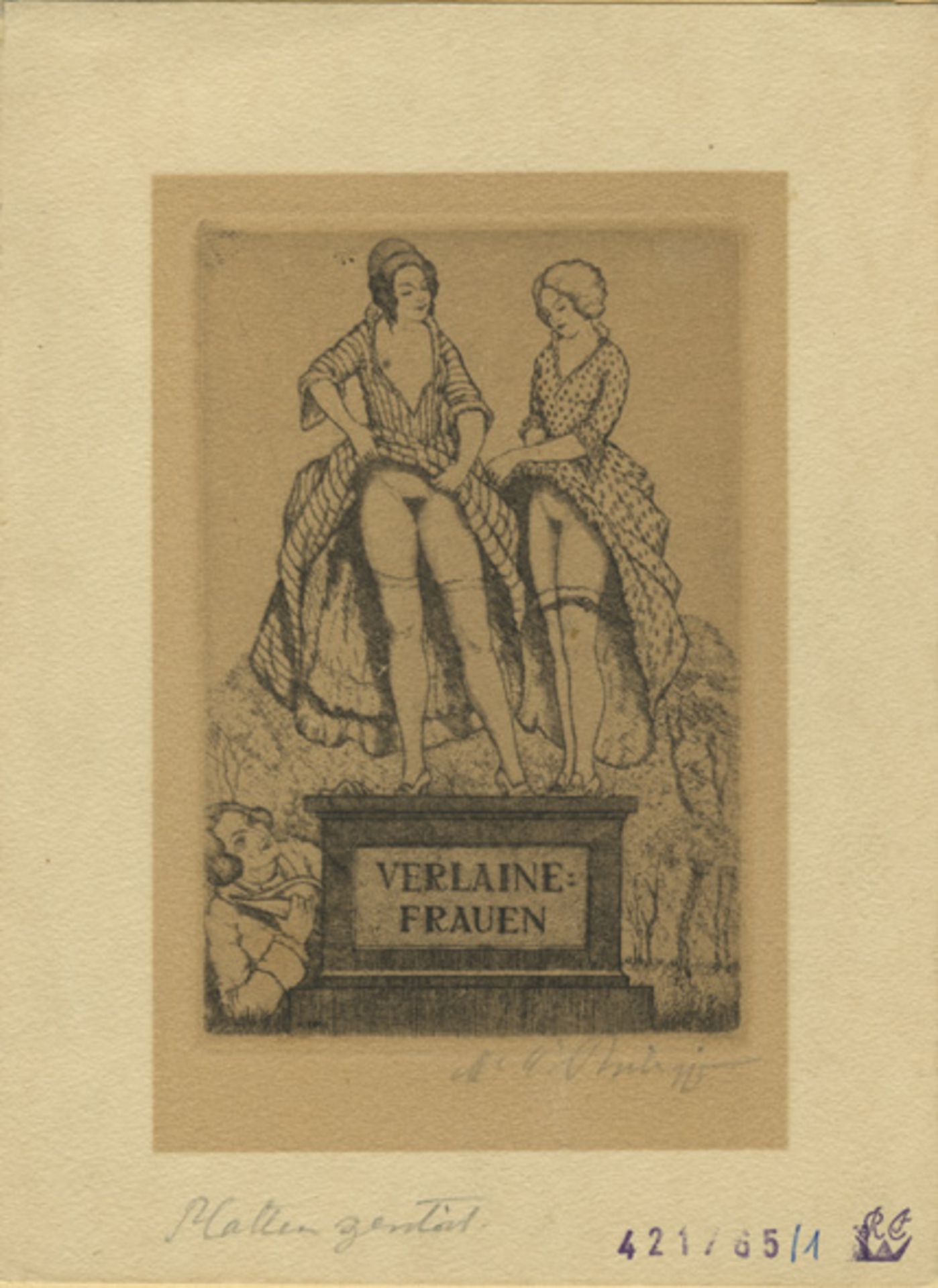 Paul VERLAINE. Frauen Philipp, Martin Erich. Les Femmes, impression privée 1924. 11 [...]