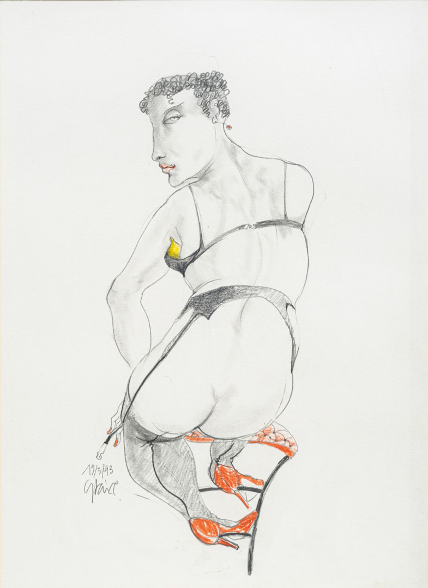 Jean-Pierre CEYTAIRE (né en 1946). - La Torera, 1993. Œuvre sur papier, 37 x 27 cm. -