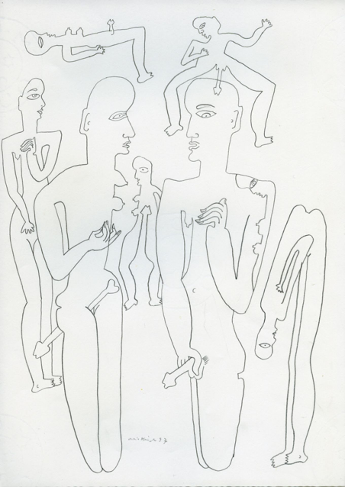 Martina KÜGLER (1945-2017). - Érections, vers 2000. 3 dessins au crayon signés et [...] - Bild 2 aus 6