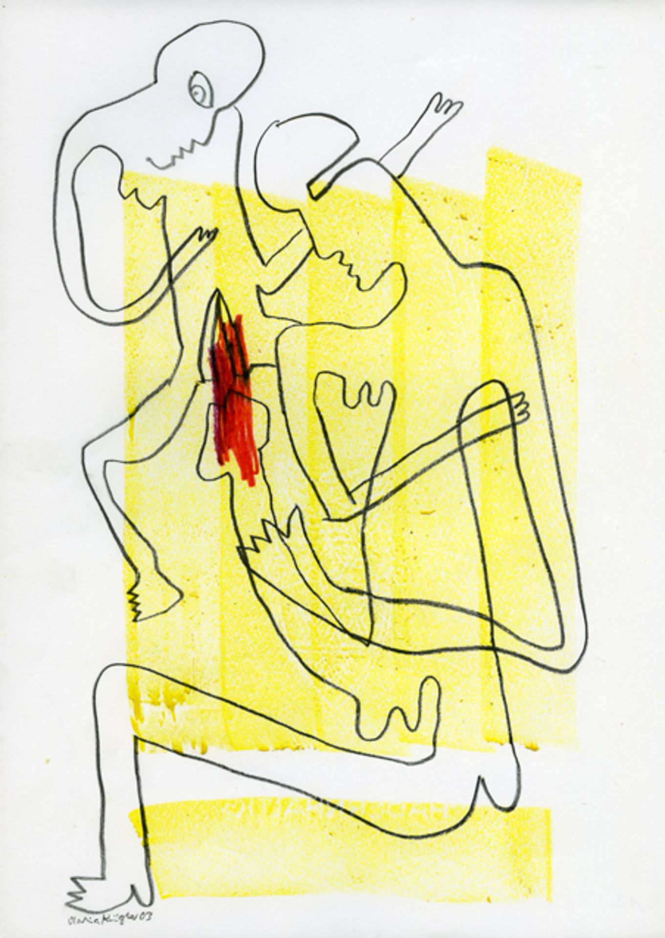 Martina KÜGLER (1945-2017). - Sang pour sang, 2002-2003. 4 dessins au crayon, [...] - Bild 8 aus 8
