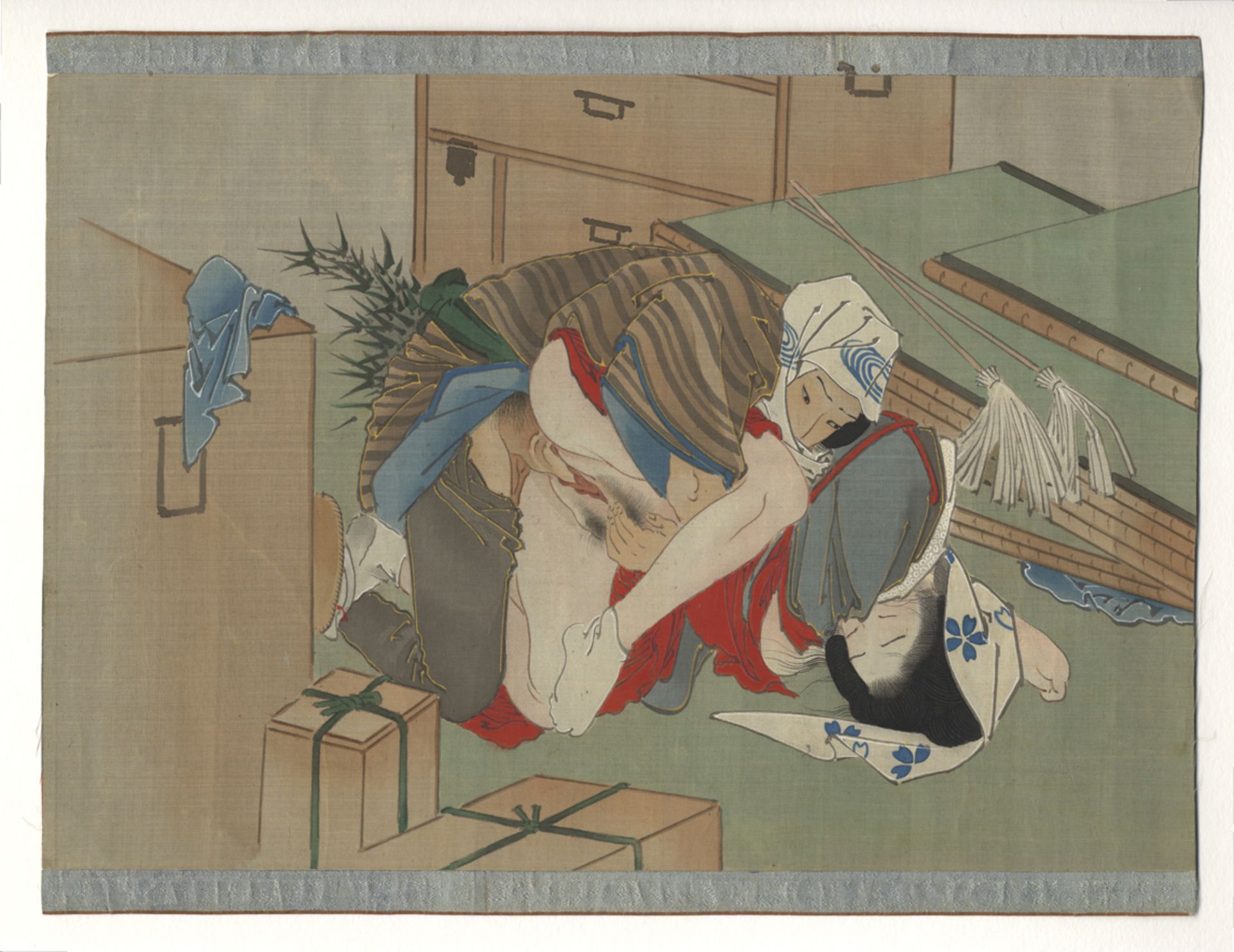 [Artiste non identifié]. - Shunga [Images du Printemps], Japon, vers 1900. 3 [...] - Bild 3 aus 3