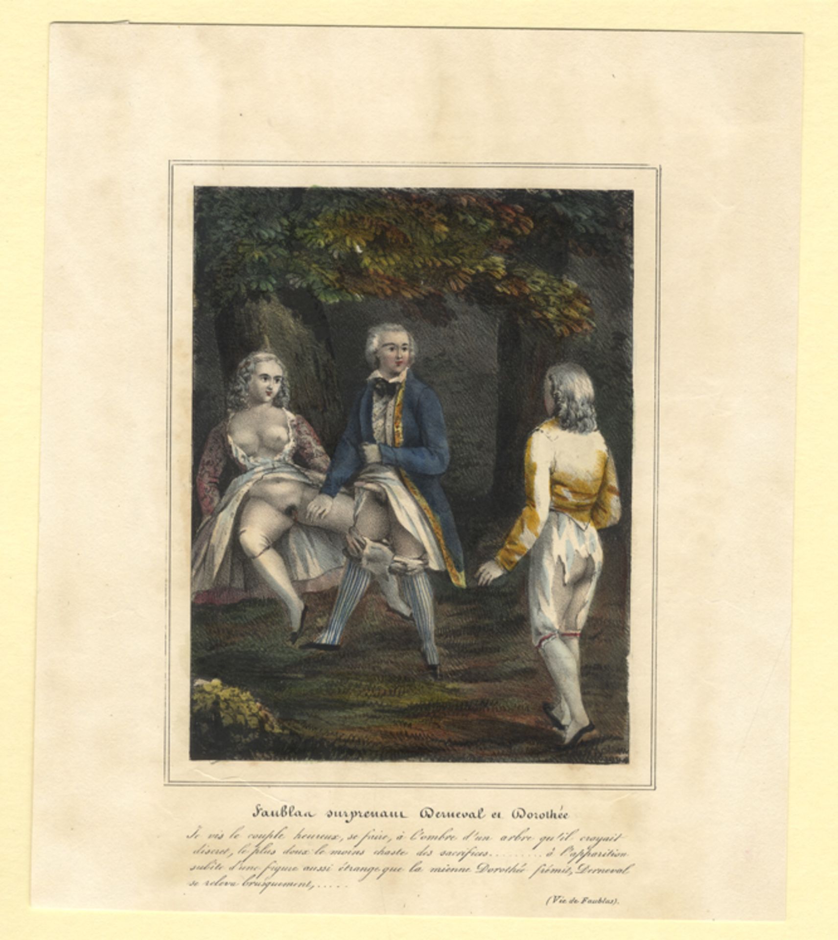 Achille DEVÉRIA et son école. Vie de Faublas, vers 1840. 6 lithographies avec [...] - Bild 4 aus 4