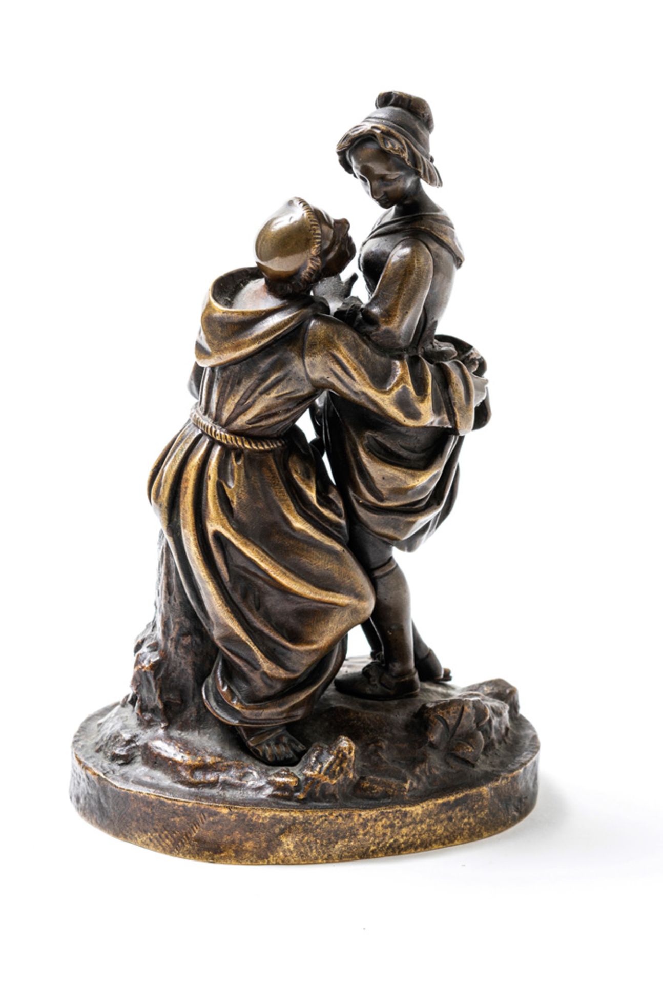 [Artiste non identifié]. - Le Moine galant, fin du XIXe siècle. Bronze patiné, 21 [...] - Bild 2 aus 2