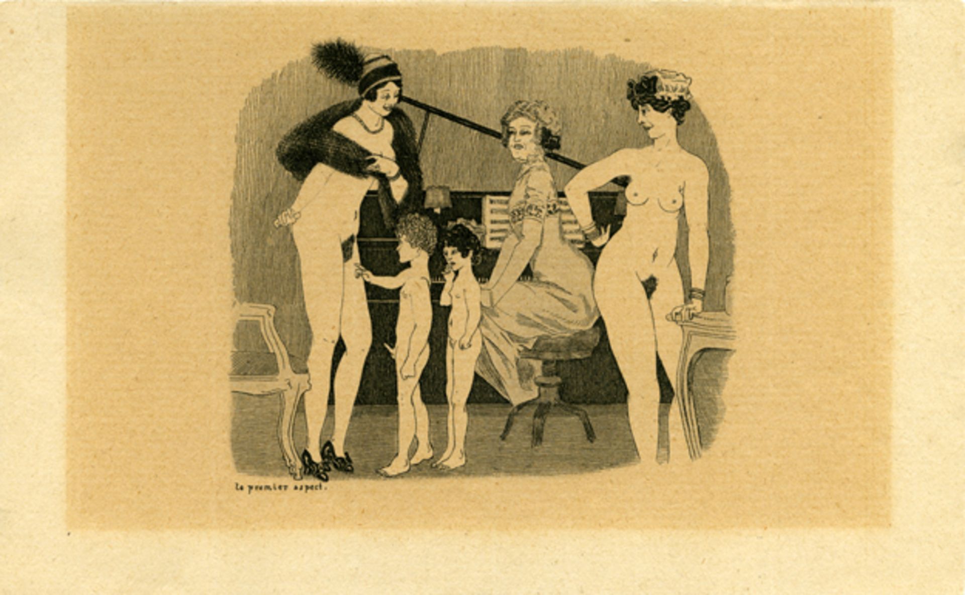 [Renée VINCENT (pseudonyme)]. - La vie de château, vers 1930. - 12 lithographies [...] - Bild 2 aus 4