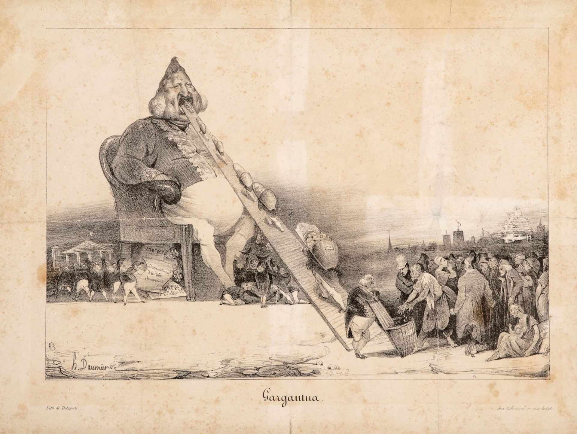 Honoré DAUMIER (1808 - 1879) Gargantua, 1831 Lithographie publiée chez Aubert. [...]