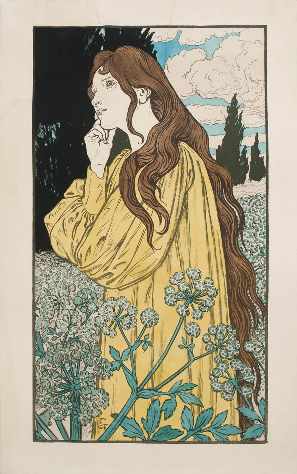 Eugène GRASSET (1845 - 1917) Danger – Méditation. 1897 Deux planches de la série [...]