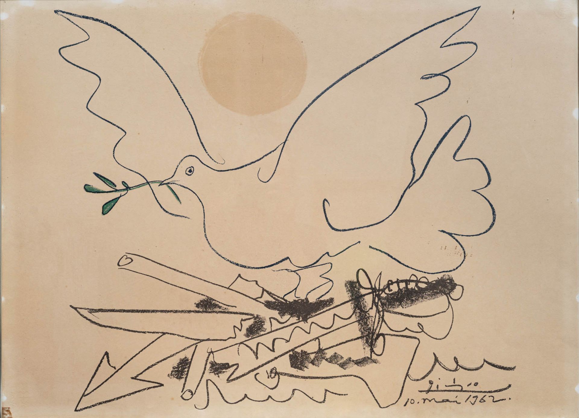 Pablo PICASSO (1881-1973) Colombe de la Paix Sujet d'une affiche pour le [...]