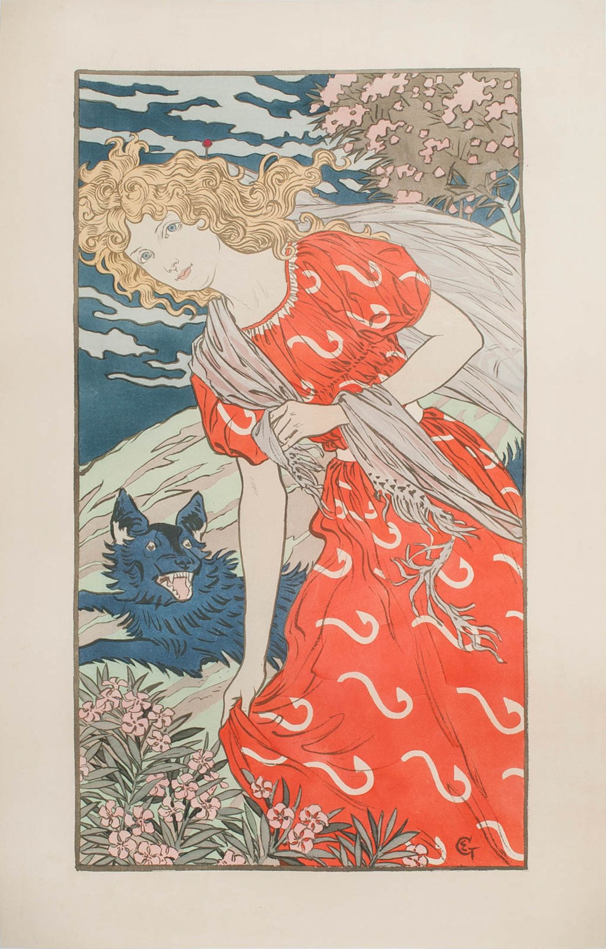 Eugène GRASSET (1845 - 1917) Danger – Méditation. 1897 Deux planches de la série [...] - Bild 2 aus 2