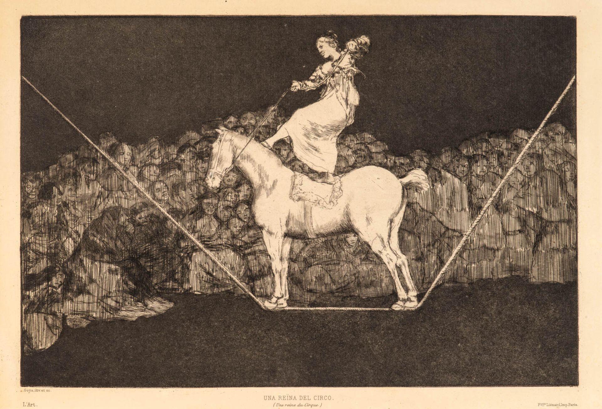 Francisco de GOYA (1746 -1828) Una Reina del circo Eau-forte et aquatinte sur [...]