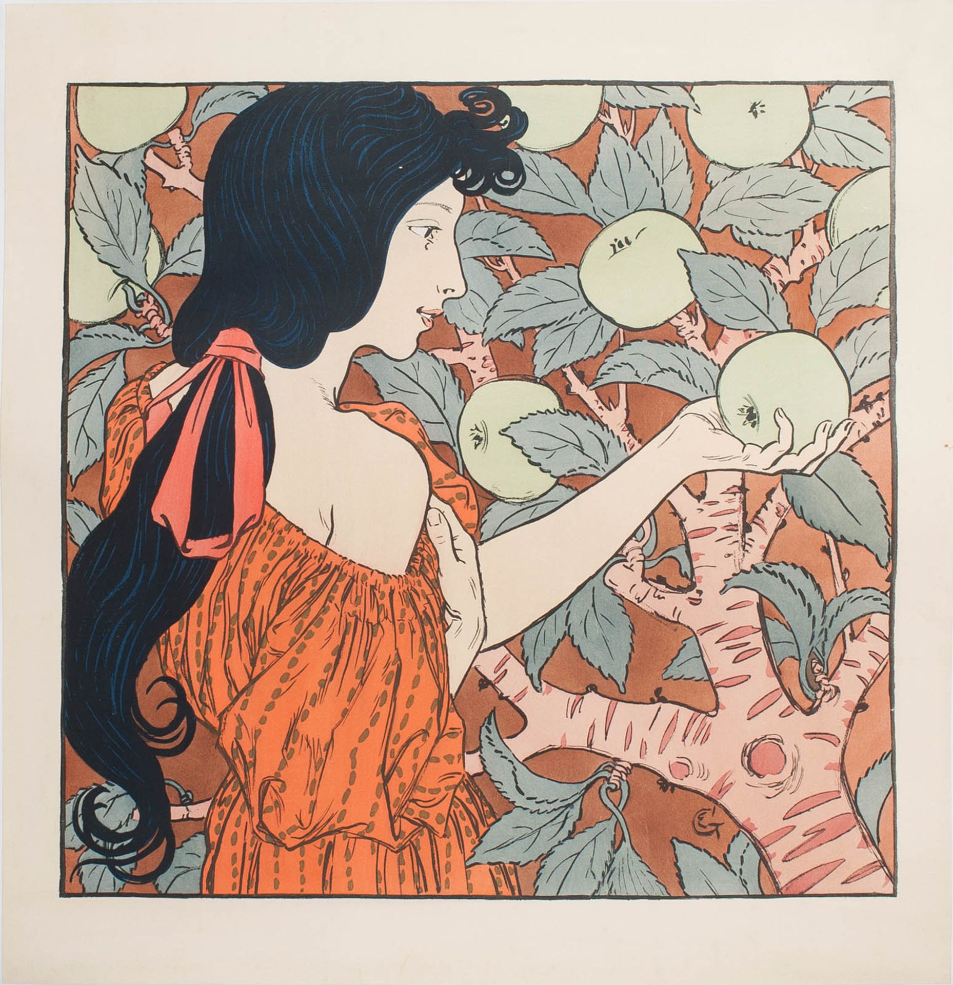 Eugène GRASSET (1845 - 1917) Coquetterie – Tentation. 1897 Deux planches de la [...] - Bild 2 aus 2