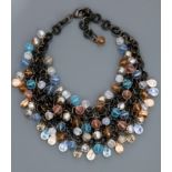 Françoise MONTAGUE, Collier " Plastron " recouvert de perles en cristal Swarovski, [...]