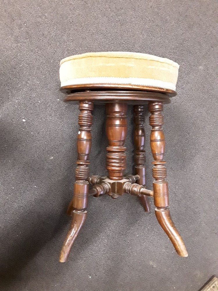 A Regency mahogany stool of circular form. - Image 2 of 3