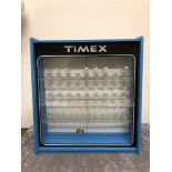 A Timex watch shop display cabinet.