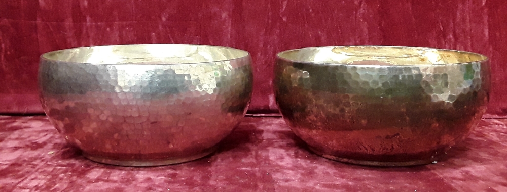 A matching pair pre 1953 Royal Corps of Signals regent plate bowls.
